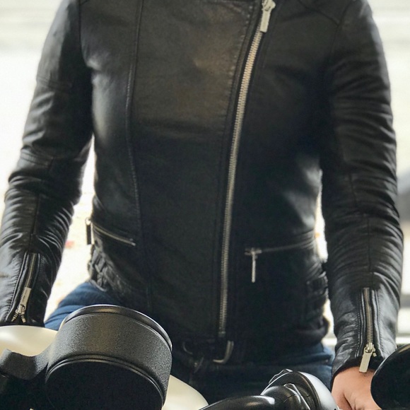 EUC Michael Kors Genuine Lambskin Leather Jacket - Picture 7 of 8